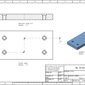 Drafting for beginners in CATIA V5 – Title Block, Border, Scale and more
